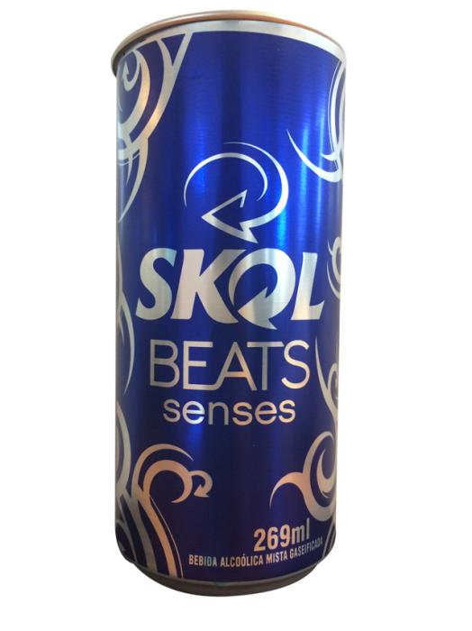 Produced by Rexam, the Skol Beats Senses beer can pioneers the use of transparent UV ink