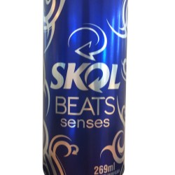 Produced by Rexam, the Skol Beats Senses beer can pioneers the use of transparent UV ink