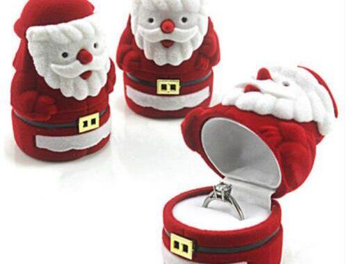 Santa Ring Display New Year Jewelry Gift Boxes