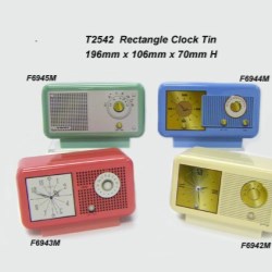 T2542 Rectangle Clock Tin