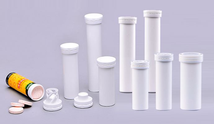 Effervescent Tube with Spiral Desiccant Cap