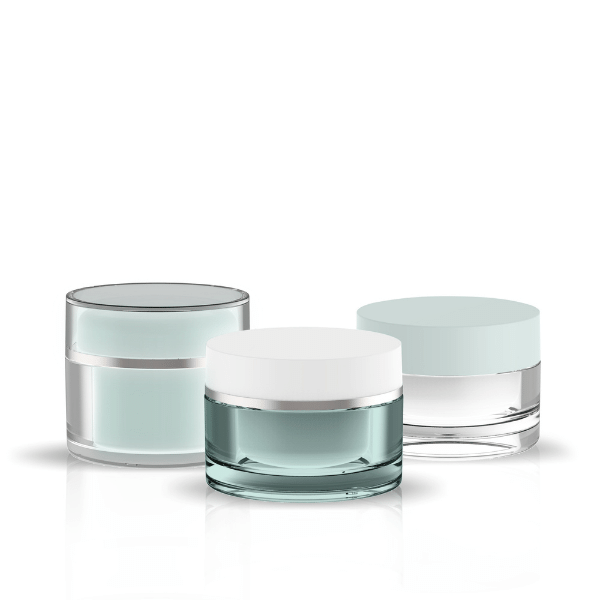 Thick walled cream jars (incl. Refill)