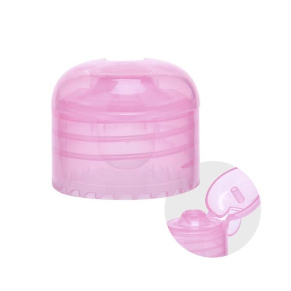 Transparent plastic bottle cap