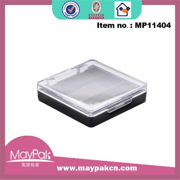 Black plastic eye shadow case