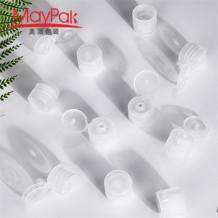 Custom Plastic PP Ribbed Screw Flip Top Bottle Caps (SM7209) 