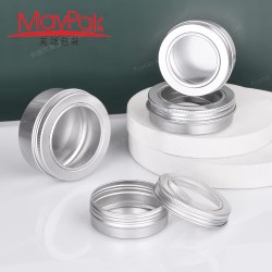Cosmetic Aluminium Jar with Window
