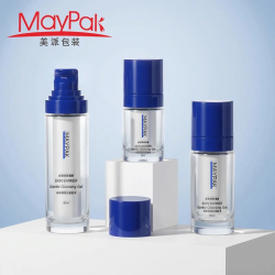 Refillable Airless Cosmetic Glass Outer Bottle with Plastic Inner Bottle (MP3148)