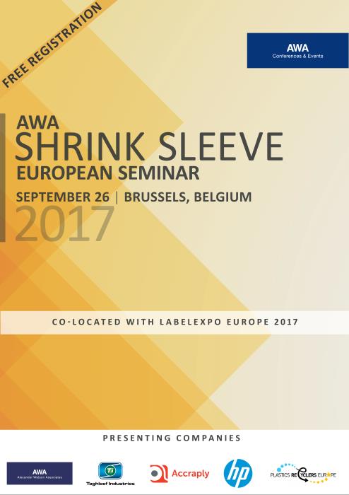 AWA Shrink Sleeve European Seminar 2017 (co-located @LabelExpo Europe)