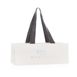 luxury shoulder handle ribbon design paper bag