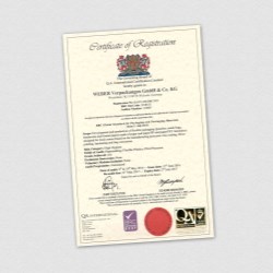 Weber is BRC-certified with distinction