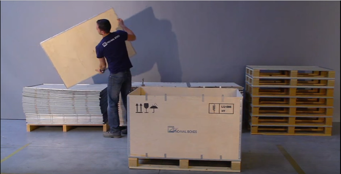 NO-NAIL BOXES: The assembly of a pallet-box RIBOX 66/P4