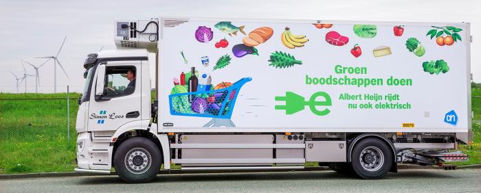 First fully electric trucks on the road for Albert Heijn
