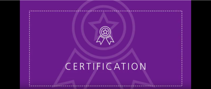 Certification 