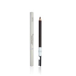Wooden Eyebrow Pencil with Brush in Aluminum Packaging