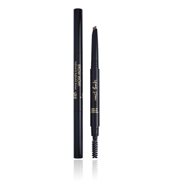 Retractable Triangular Eyebrow Pencil with Brush