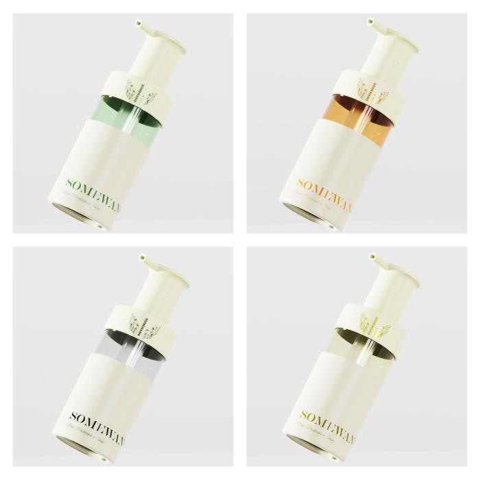 Somewang Blends Texture, Transparency, and Colors in New Packaging Design
