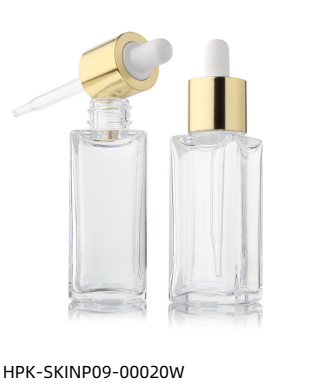 Cubical Thick Plastic Pipette Dropper Bottle With  Aluminum Collar