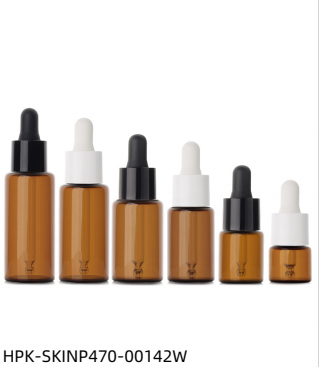 Amber Glass Pipette Dropper Bottle With Black or White Cap
