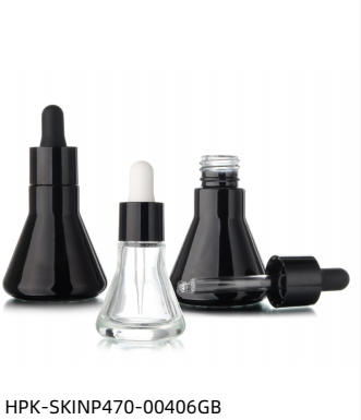 Pyramid Shaped Glass Pipette Dropper Bottle With Black/White Bulb