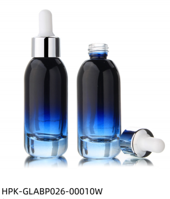 Gradient Glass Pipette Dropper Bottle With Aluminum Collar