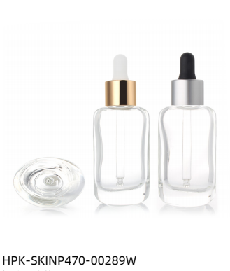 Oval Glass Pipette Dropper Bottle With Aluminum Collar