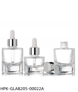 Thick Base Glass Pipette Dropper Bottle With Aluminum Collar- Wide