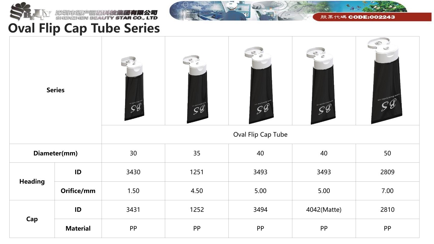Oval Flip Cap Tube Series