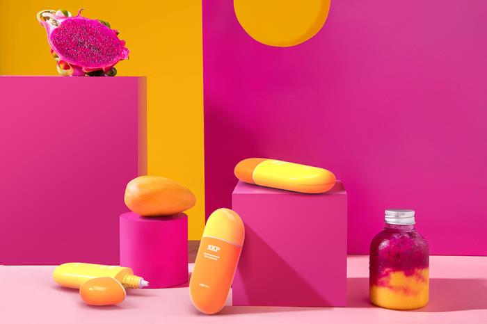 Mango sunscreen bottle