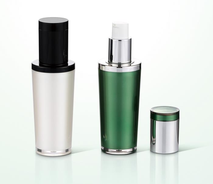 Round acrylic lotion bottle