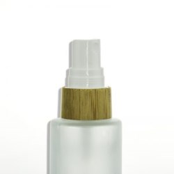 Bamboo Frost Glass Bottle with Fine Mist