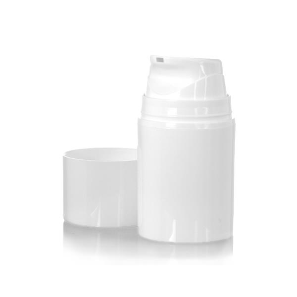 Short All White Airless Bottle