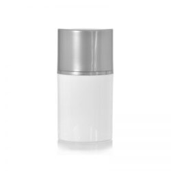 White and Silver Airless Bottle