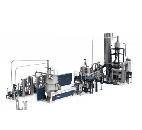 Double bottle-to-bottle recycling capacity using erema technology