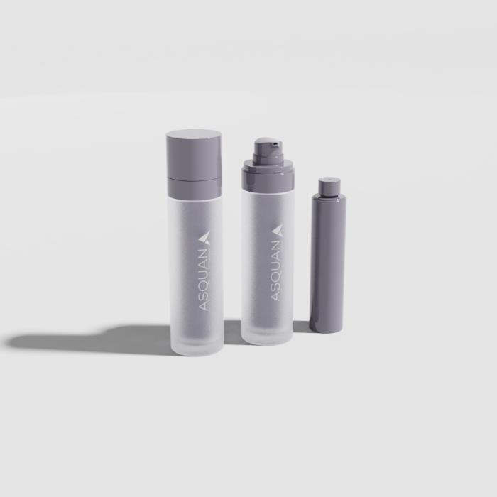 Rechargeable Airless Glass Pump Round 50mL