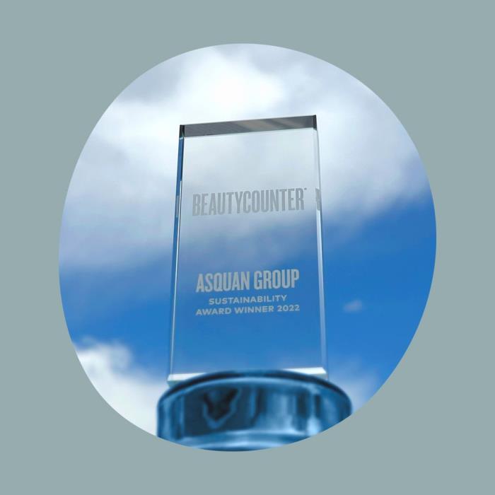 Asquan Wins Sustainability Award from Beauty Counter