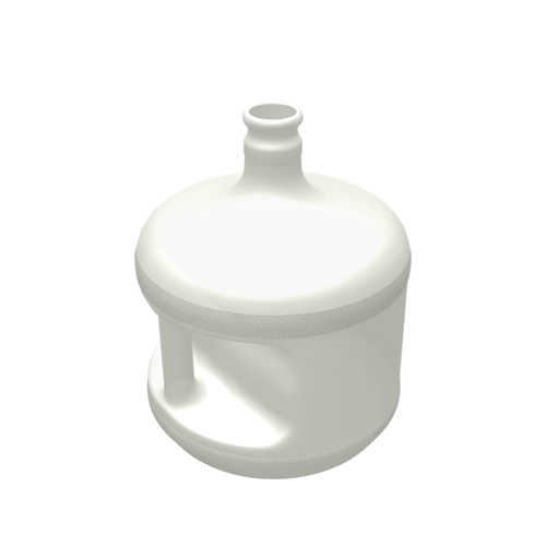 Water Bottle Stubby Round W/H Crown/Scr PET 3G