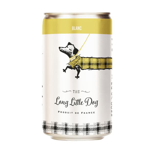 The slim little wine can for The Long Little Dog