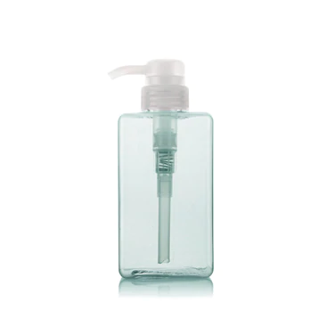 250ml Square Bottle with Lotion Pump PET Down-Lock (APG-MJ07-450)