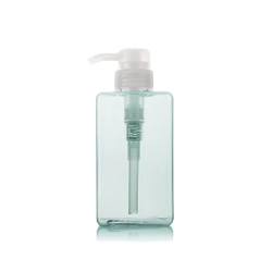 250ml Square Bottle with Lotion Pump PET Down-Lock