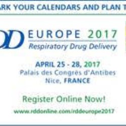 Pulmonary and Nasal Drug Delivery Experts to attend RDD Europe 2017