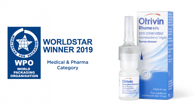 Aptar Pharmas Freepod nasal spray device with GlaxoSmithKlines Otrivin wins prestigious WPO WorldStar 2019 award