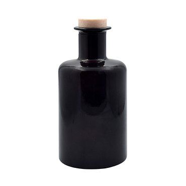 230ml Round Black Glass Diffuser Bottle