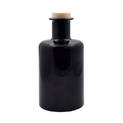 230ml Round Black Glass Diffuser Bottle