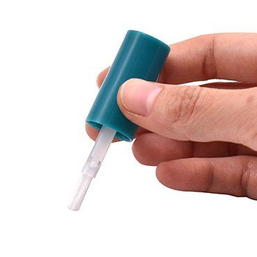 Fan-Shaped White Nail Polish Brush