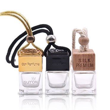 5ml Square-Shaped Glass Car Diffuser Bottle