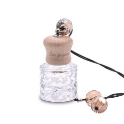 Crystal Hanging Diffuser Bottle with Wooden Cap