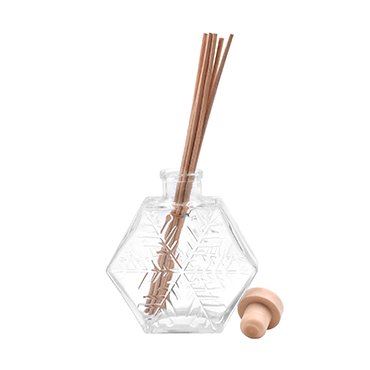 130ml Clear Snowflake-Shaped Glass Diffuser Bottle