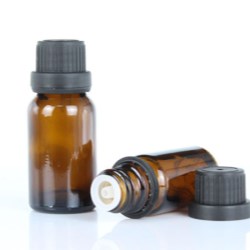 Frosted Amber Glass Bottle