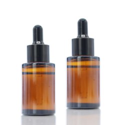 Amber Glass Bottle with Aluminum Dropper