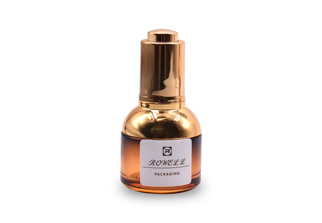 UV Golden Push Button Dropper and Bottle